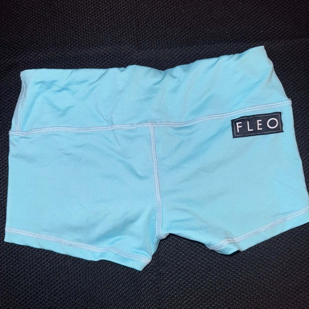 Fleo Women's Aqua Tiffany Blue Low Rise Booty Shorts